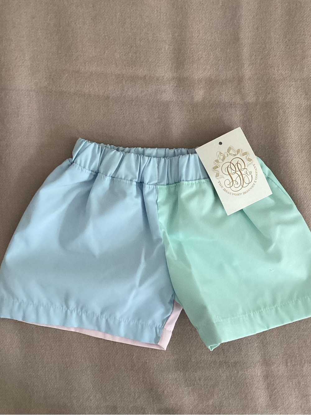 NWT TBBC Beaufort Bonnet Colorblock Cockles Shells Shorts 6-12M